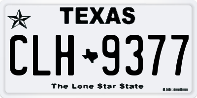 TX license plate CLH9377
