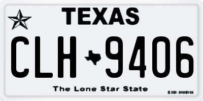 TX license plate CLH9406