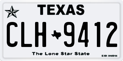 TX license plate CLH9412