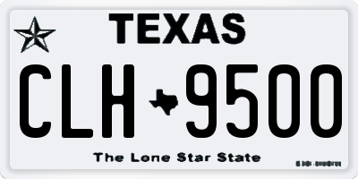 TX license plate CLH9500