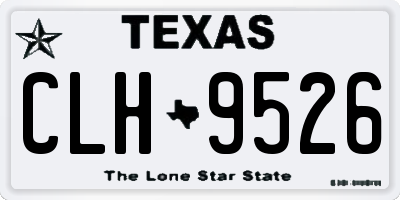 TX license plate CLH9526