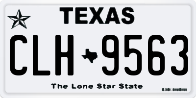 TX license plate CLH9563