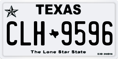 TX license plate CLH9596