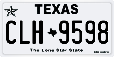 TX license plate CLH9598