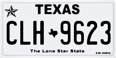 TX license plate CLH9623