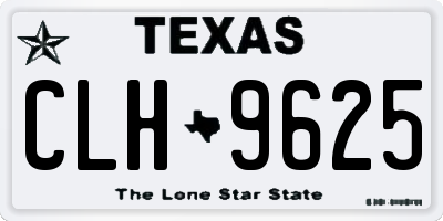 TX license plate CLH9625
