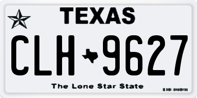 TX license plate CLH9627
