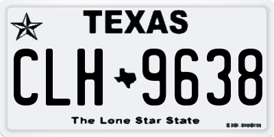 TX license plate CLH9638