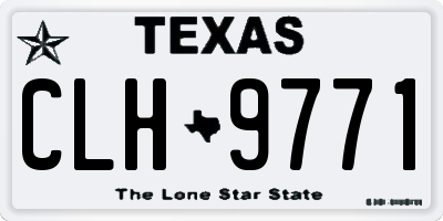 TX license plate CLH9771