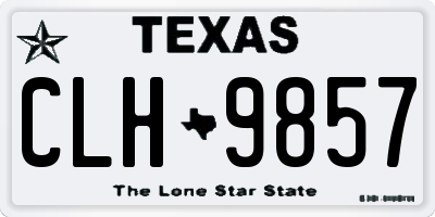 TX license plate CLH9857