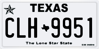 TX license plate CLH9951