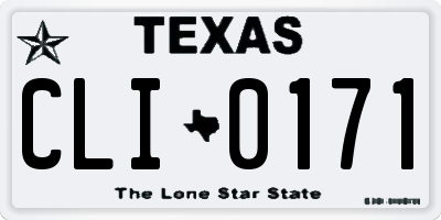 TX license plate CLI0171