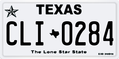 TX license plate CLI0284