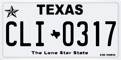 TX license plate CLI0317