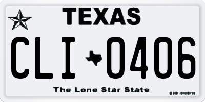 TX license plate CLI0406