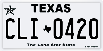 TX license plate CLI0420