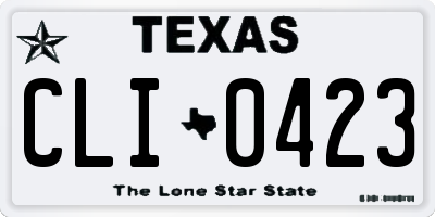 TX license plate CLI0423