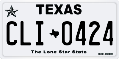 TX license plate CLI0424