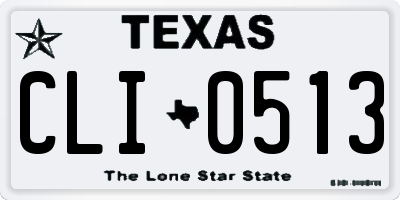 TX license plate CLI0513