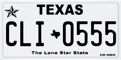 TX license plate CLI0555