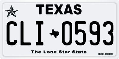 TX license plate CLI0593