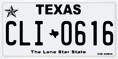 TX license plate CLI0616