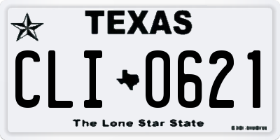 TX license plate CLI0621