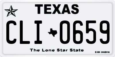 TX license plate CLI0659