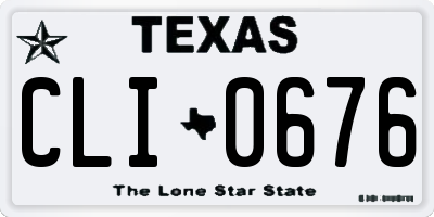 TX license plate CLI0676