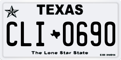 TX license plate CLI0690
