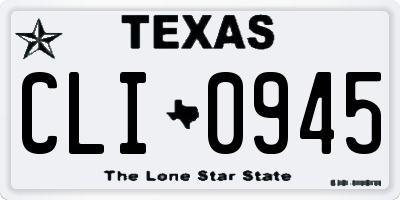 TX license plate CLI0945
