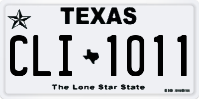TX license plate CLI1011