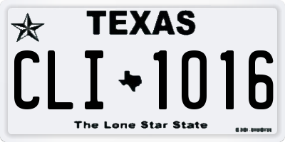 TX license plate CLI1016