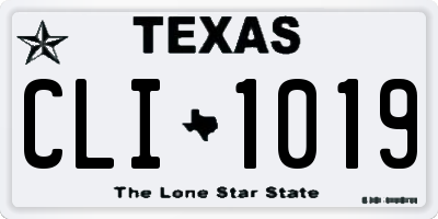 TX license plate CLI1019