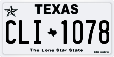 TX license plate CLI1078