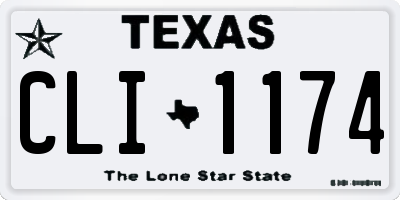 TX license plate CLI1174