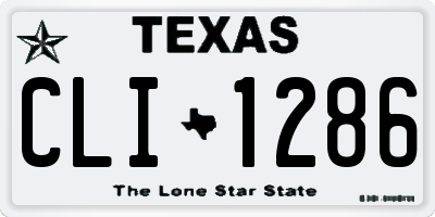 TX license plate CLI1286