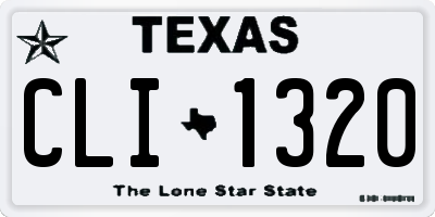 TX license plate CLI1320