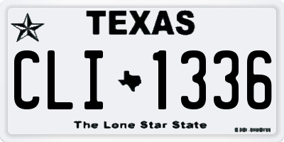 TX license plate CLI1336