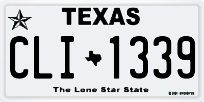 TX license plate CLI1339