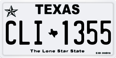 TX license plate CLI1355