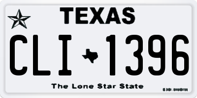TX license plate CLI1396