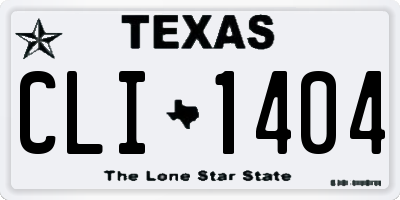 TX license plate CLI1404