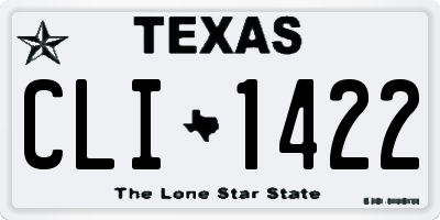 TX license plate CLI1422