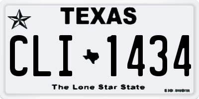 TX license plate CLI1434