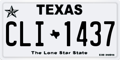 TX license plate CLI1437