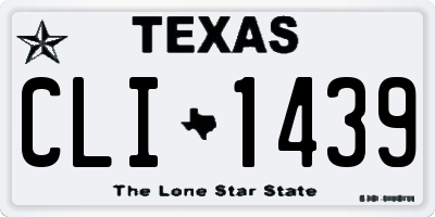 TX license plate CLI1439