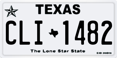 TX license plate CLI1482