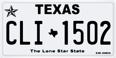 TX license plate CLI1502