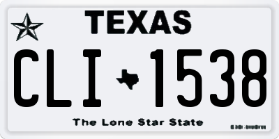 TX license plate CLI1538